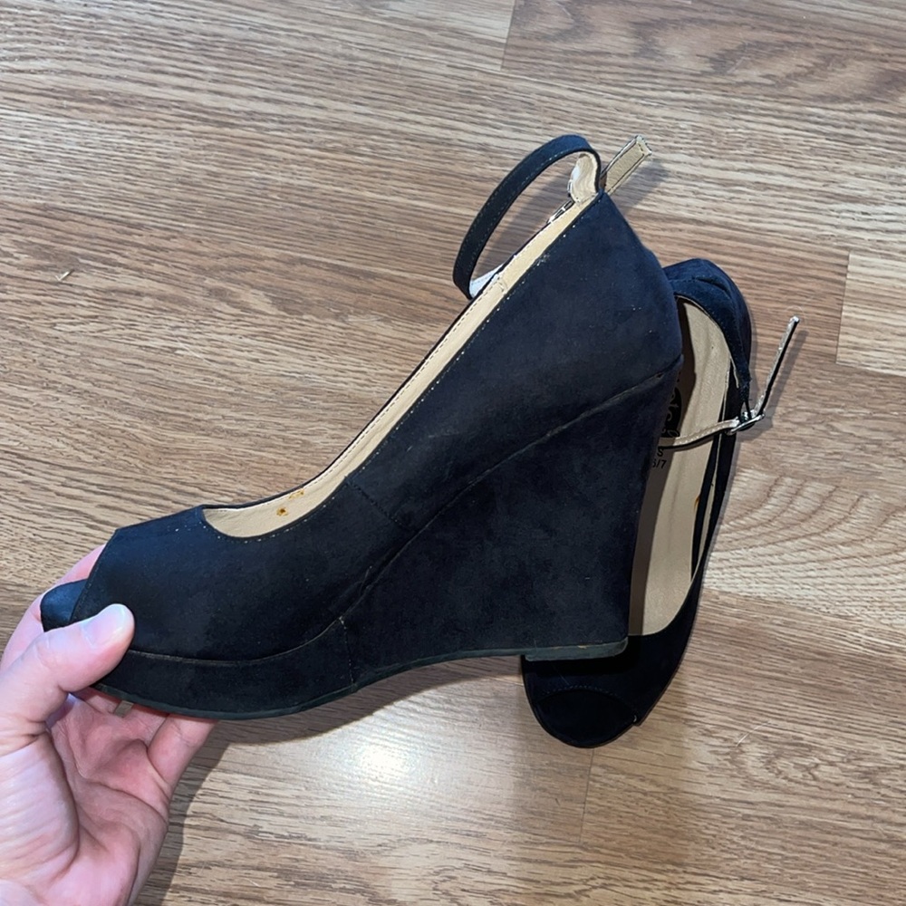 rue21 etc! Women’s 4-inch Ankle Strap Wedges